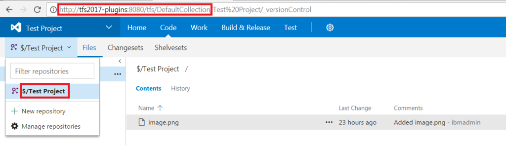Team Foundation Server Collection URL and Server Project Folder